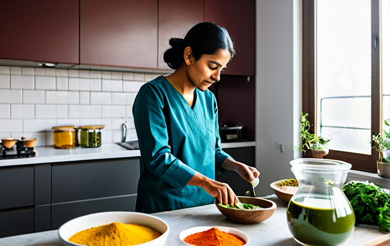 힌두교와 현대 의료 - Yoga and Modern Fitness**

"A diverse group of people practicing yoga outdoors in a lush, green park...