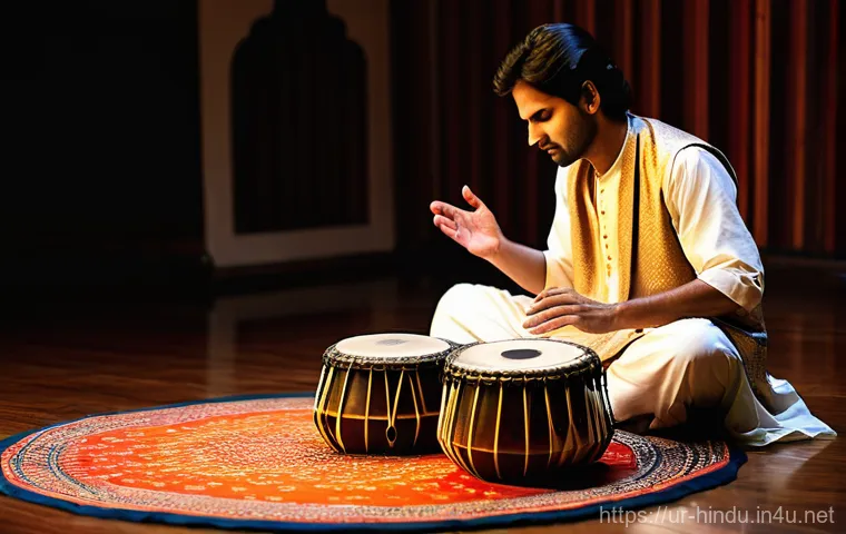 힌두교 전통 악기 - **A Sitar Maestro's Serene Moment:**
A highly detailed, cinematic close-up of an ancient, intric... 힌두교 전통 악기 - **A Sitar Maestro's Serene Moment:**
A highly detailed, cinematic close-up of an ancient, intric...